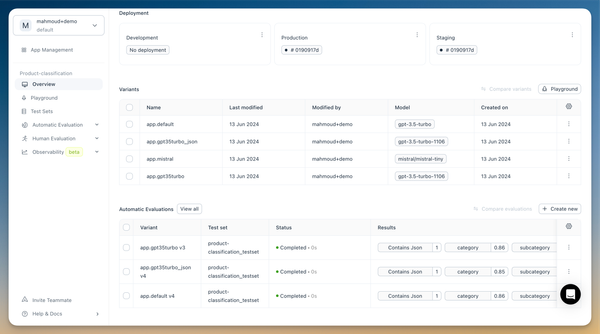 Button for exporting evaluation results